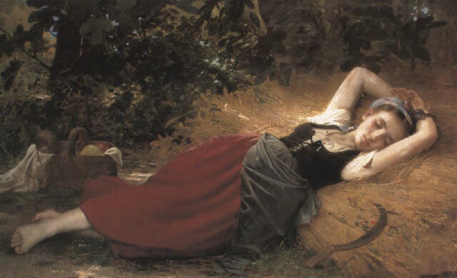 Leon Perrault-Young peasant girl sleeping